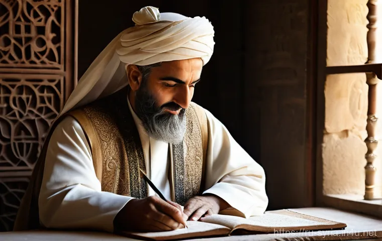 시리아 문학과 유명 작가 - The Syriac Scribe of Edessa**
An ancient Syriac scholar, resembling Ephrem the Syrian, diligently wr...