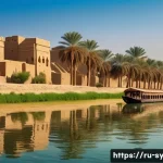 Home 14 시리아 주요 강과 자연환경 - **Prompt 1: Ancient Euphrates Life**
"A panoramic view of the ancient Euphrates River, wide and ...